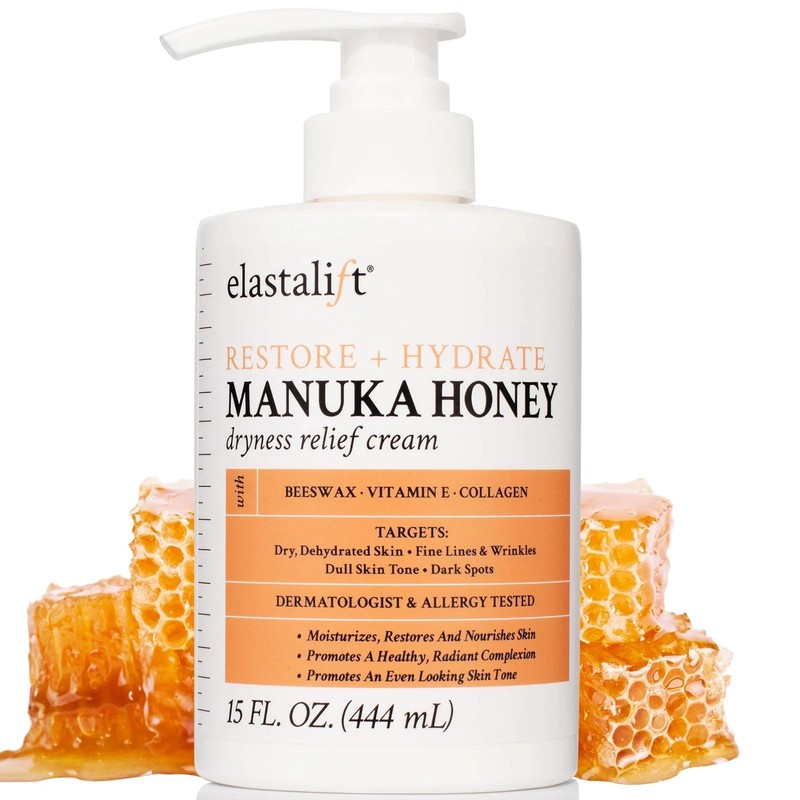 Elastalift Manuka Honey Cream Face & Body Moisturizer 15oz Hydrating Lotion