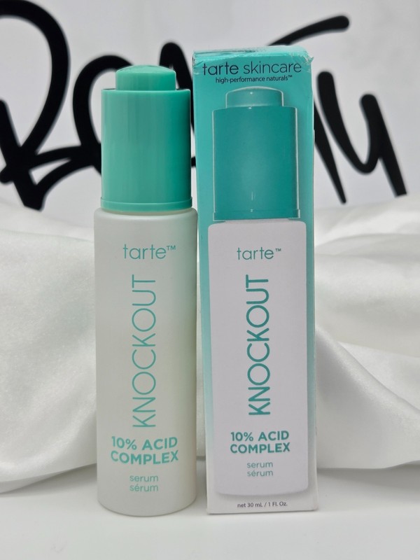Tarte Knockout 10% Acid Complex Serum- 1 Fl. oz -AHA Glycolic Lactic Brightening