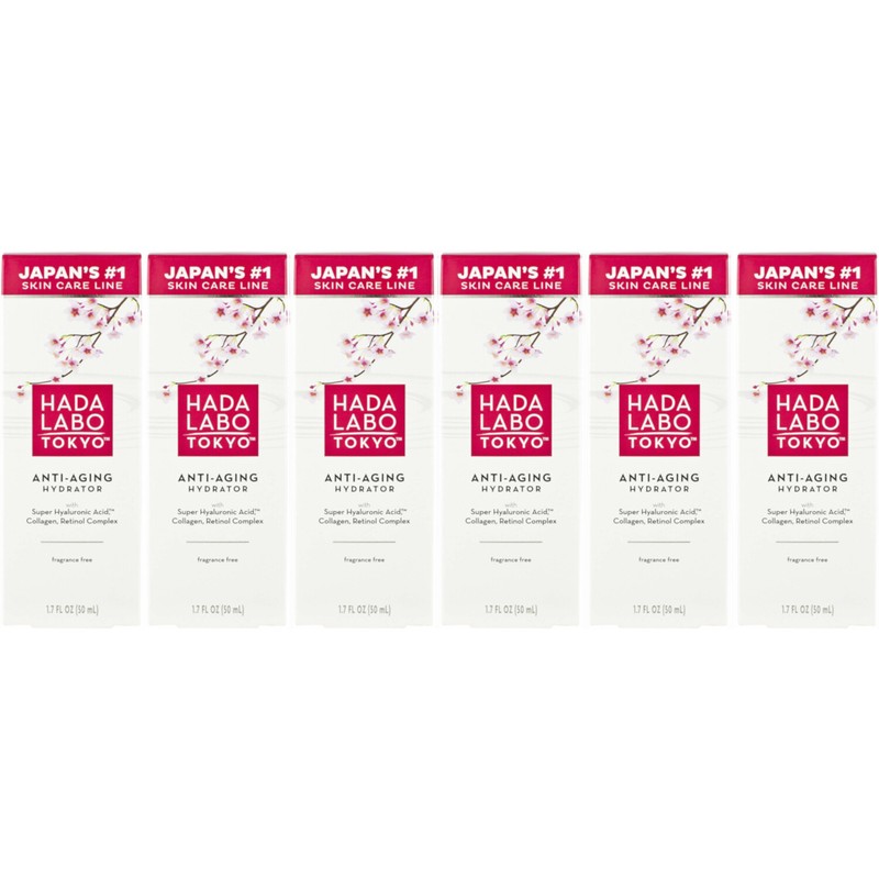 6 Pack Hada Labo Tokyo Anti Aging Hydrator 1.7 Ounce Each
