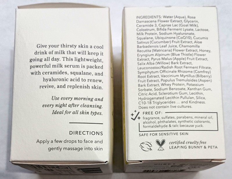 BEEKMAN 1802 Milk Drops Ceramide Serum Goat Milk Prebiotic 15 mL NIB (2 bottles) gallery