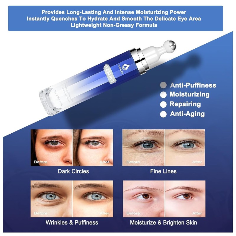 Eye Serum with 8% Caffeine 8% Retinol Hyaluronic Acid Niacinamide peptides for P gallery