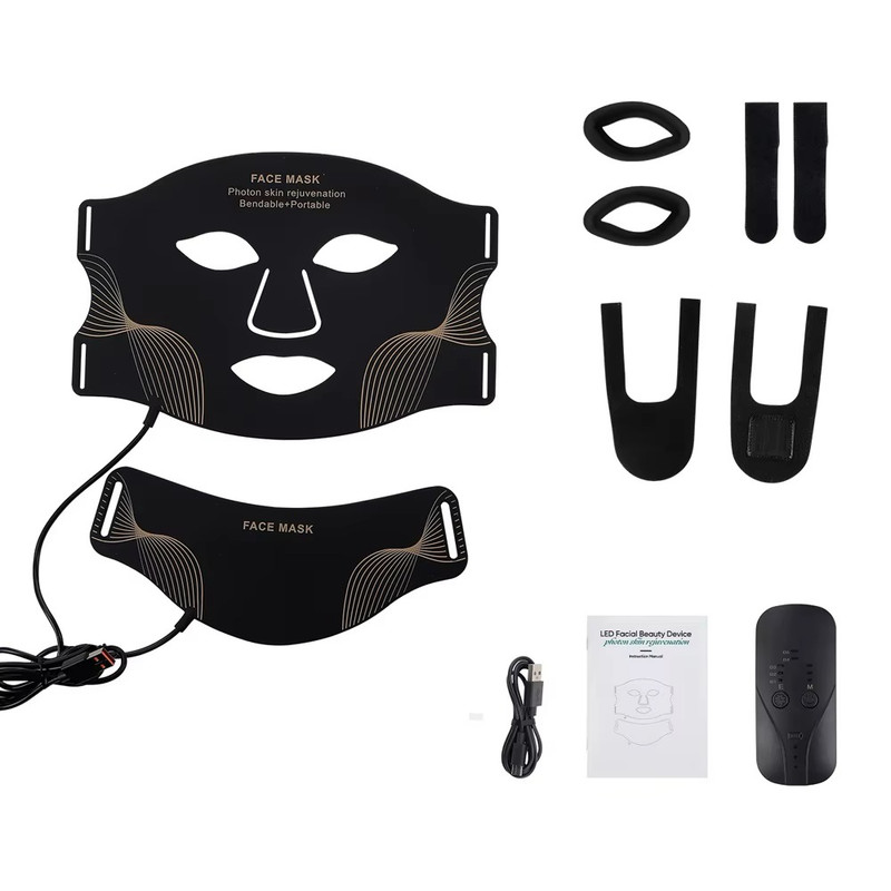 7 Color LED Light Photon Face Neck Mask Rejuvenation Skin Facial Therapy Wrinkle