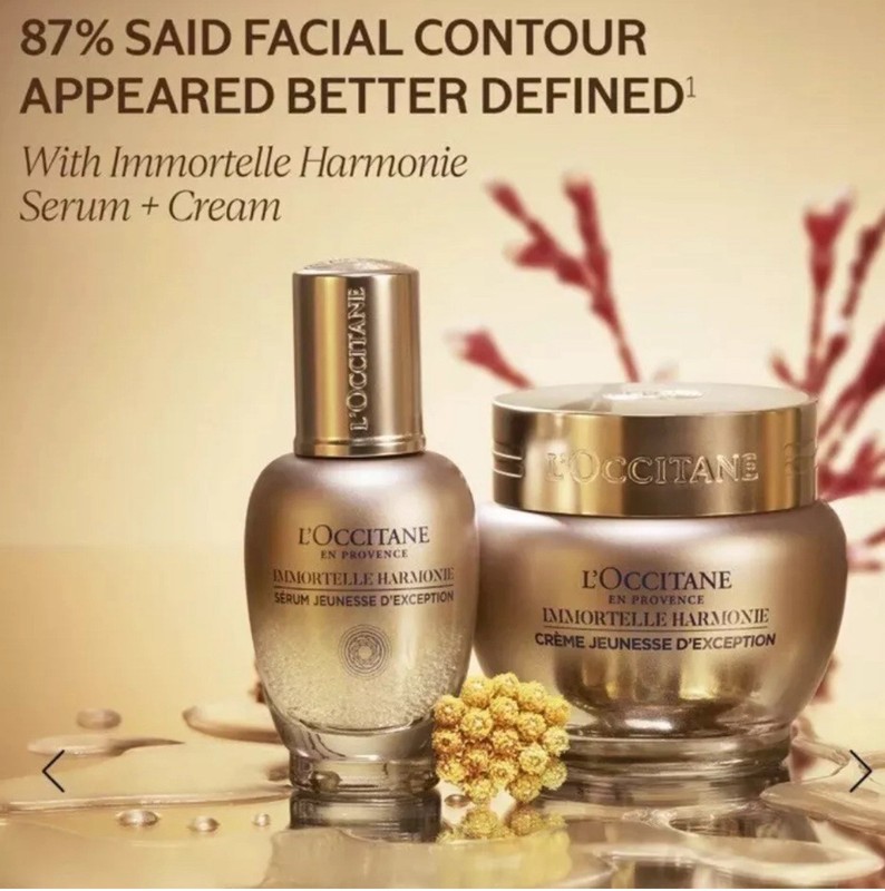 NEW Loccitane Immortelle Harmonie Serum Set 1 CREAM & 1 Serum