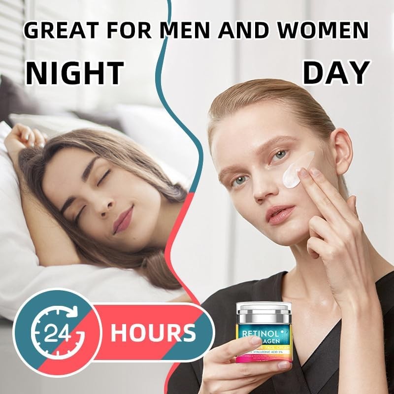Retinol Moisturizer with Hyaluronic Acid Day Night Anti Aging Face Cream gallery