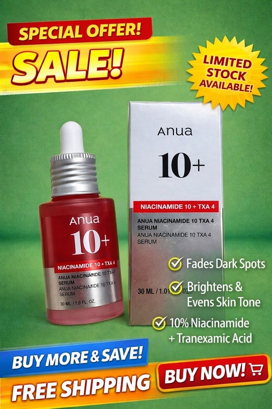 ANUA Niacinamide 10 TXA 4 Serum – 30ml (2028 New) Factory Sealed. 2028