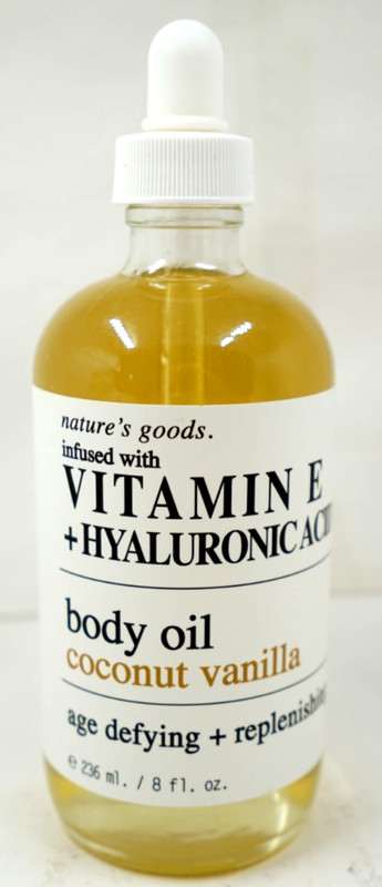 Big Nature’s goods Vitamin E +Hyaluronic Acid * Body Oil * Coconut Vanilla 8 oz