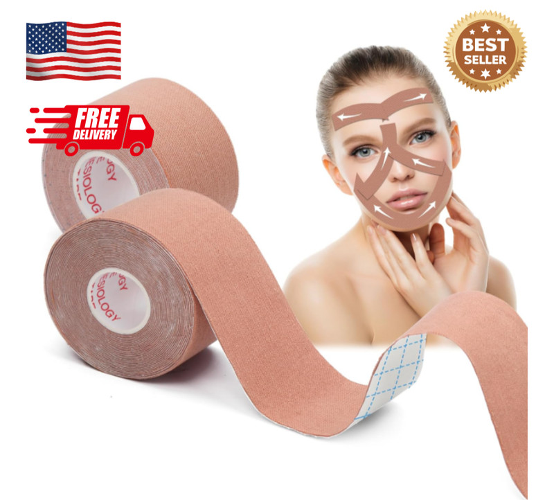 2 rollos cinta facial myofascial para arrugas cuello frente unisex reafirmante
