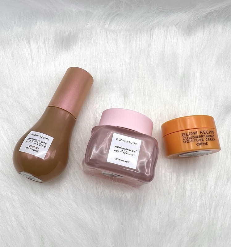 Glow Recipe Bundle Travel Set Niacinamide Hue Drops AHA Night Cream BN $40+Value gallery