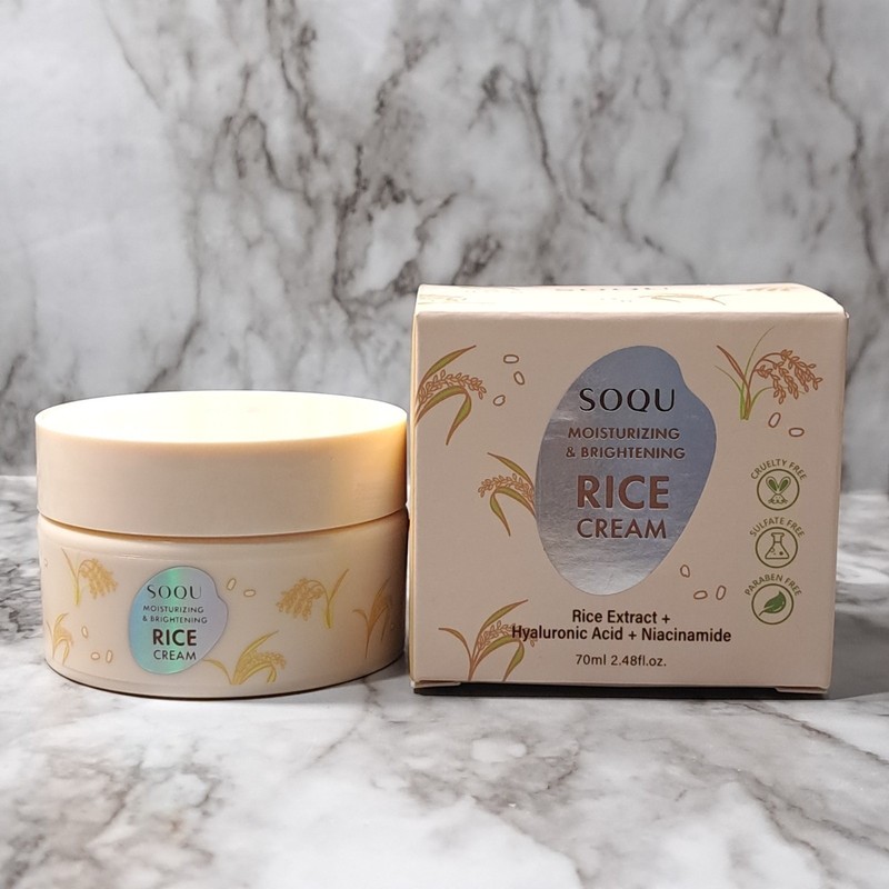 SOQU-Moisturizing & Brightening Rice Cream-Brand New Made In Korea