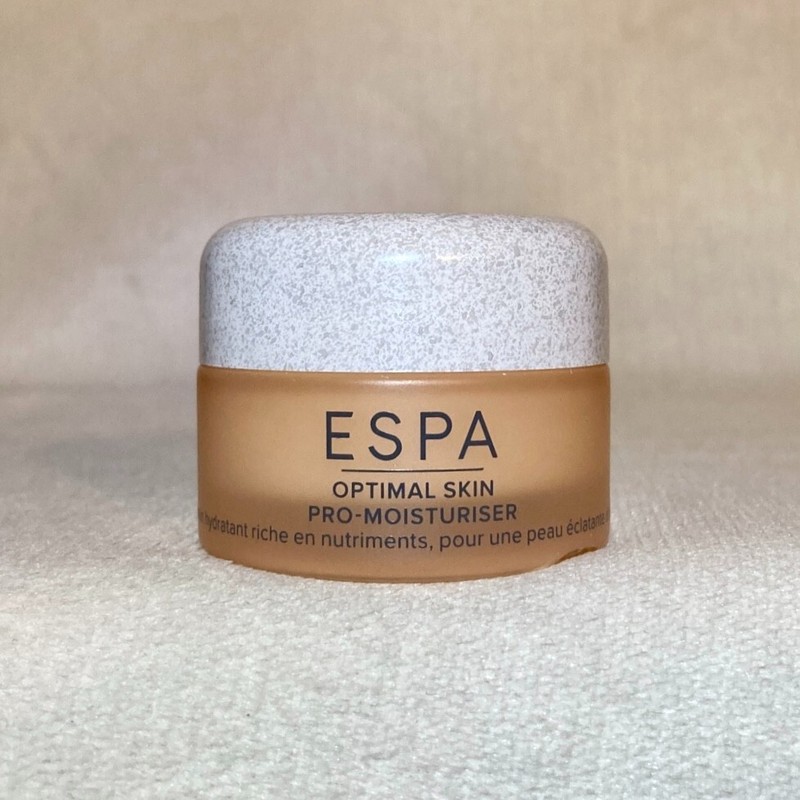 ESPA Optimal Skin Pro-Moisturiser TRAVEL Sz .5oz, 15ml NWOB *Small Chip on Jar*