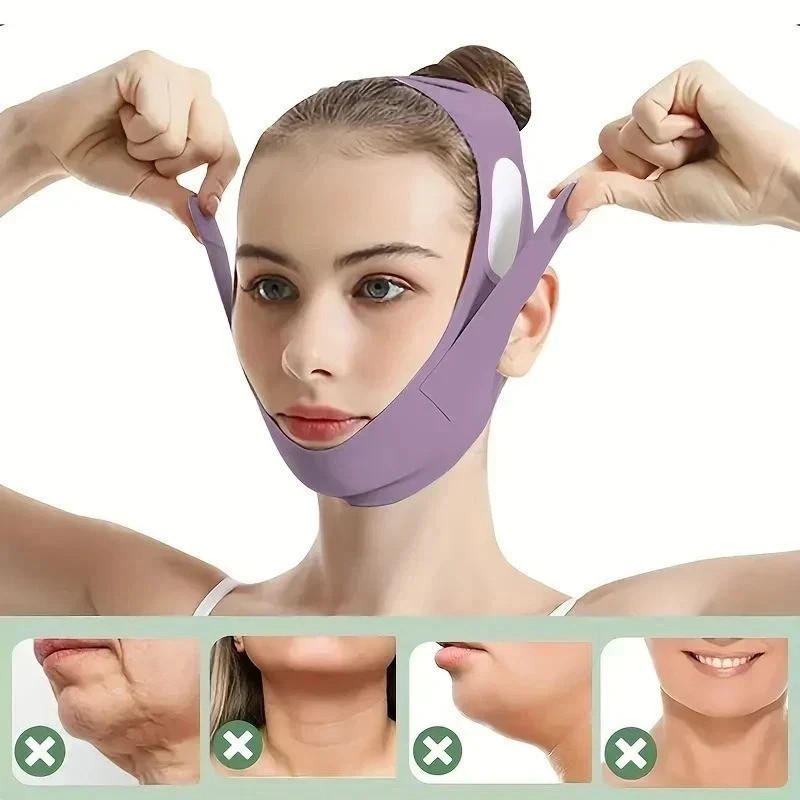 Graphene V-Shape Face Lift Band – Adjustable Double Chin Reducer, Breathable