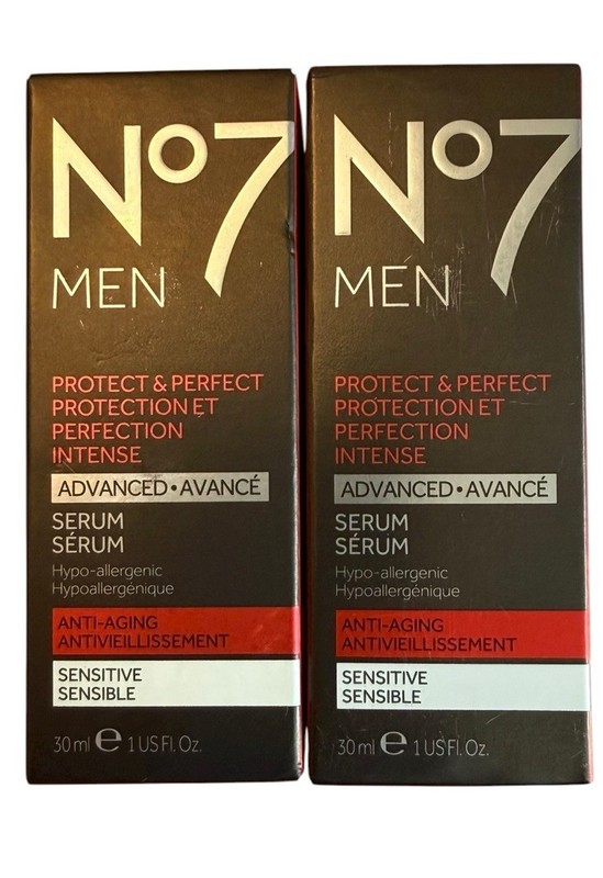 No7 Men Protect & Perfect Intense Advanced Anti-Aging Serum Sensitive 1 Oz 30ml