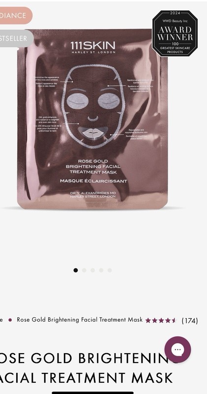 Rose Gold Brightening Facial Treatment Sheet Mask-Set Of 5