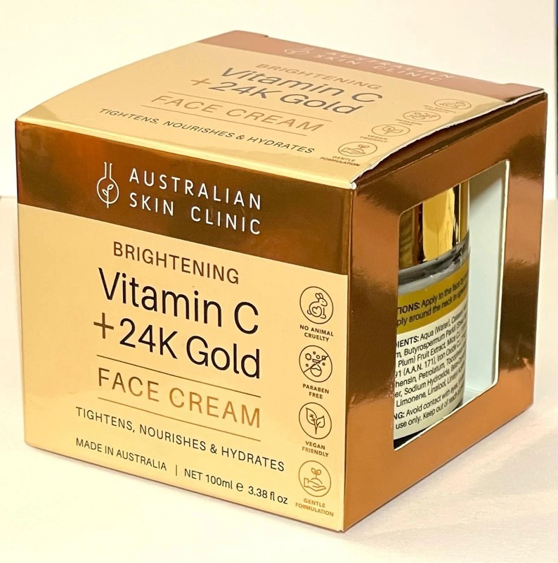 Australian Skin Clinic Brightening Vitamin C + 24K Gold Face Cream 3.38 fl oz