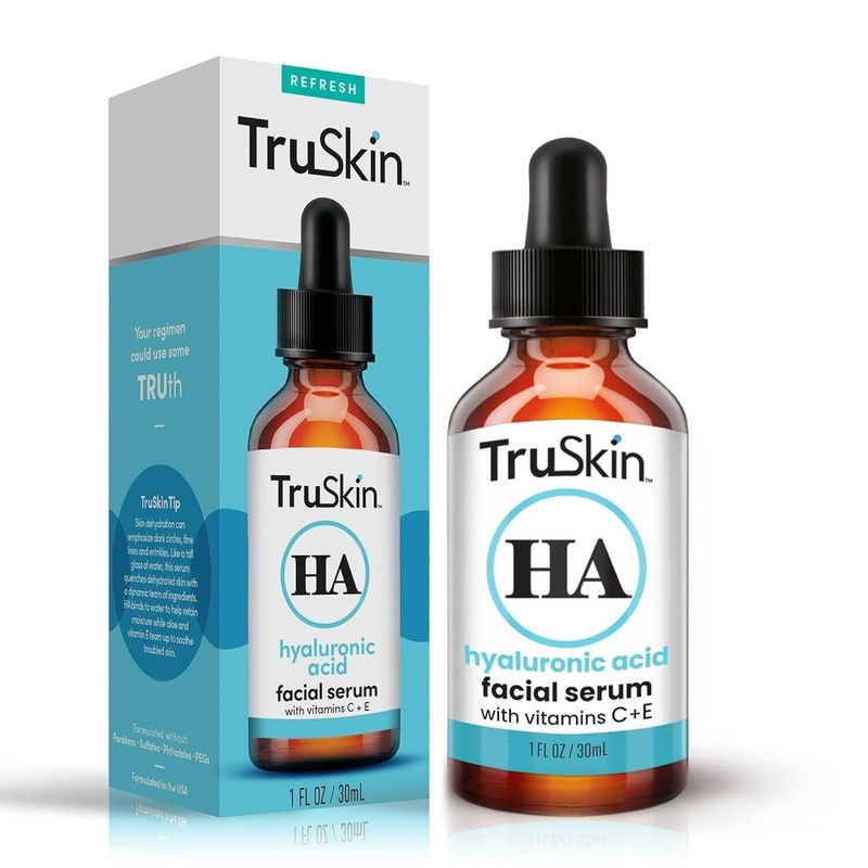 2 packs-TruSkin Hyaluronic Acid Serum for Face, Hydrating Facial Serum 1 fl oz