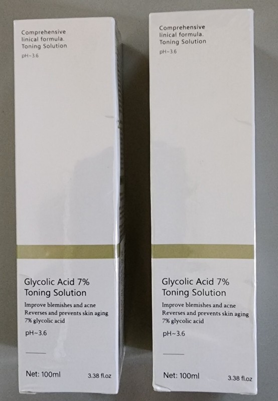 2 Pack Glycolic Acid 7% Toning Solution. Each 3.38 FL ozl Exp. 5/2027 Sealed