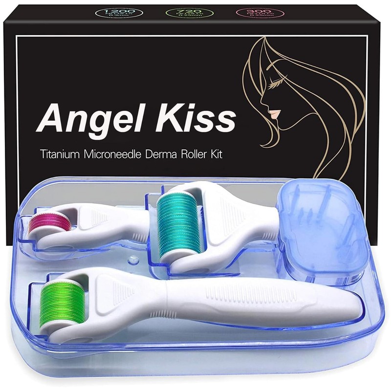 4-in-1 Titanium Microneedling Roller Kit - Face & Body Beauty Essentials gallery