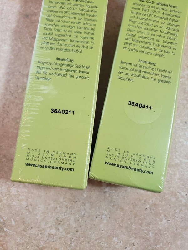 Lot of 2 M Asam Vino Gold Intense Serum 1.69 oz Each, New Sealed gallery