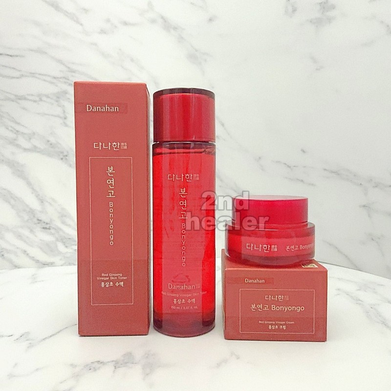 DANAHAN Bonyongo Red Ginseng Vinegar Cream 55ml + Skin Toner 150ml 2pcs K-Beauty