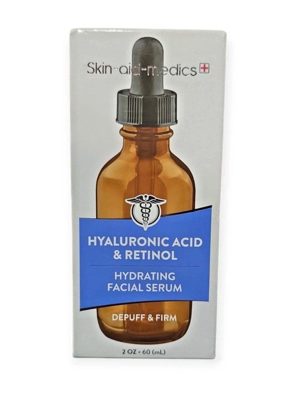 SET OF 2 Skin Aid Medics Hyaluronic Acid & Retinol Depuff & Firm Serum2fl Oz 4x
