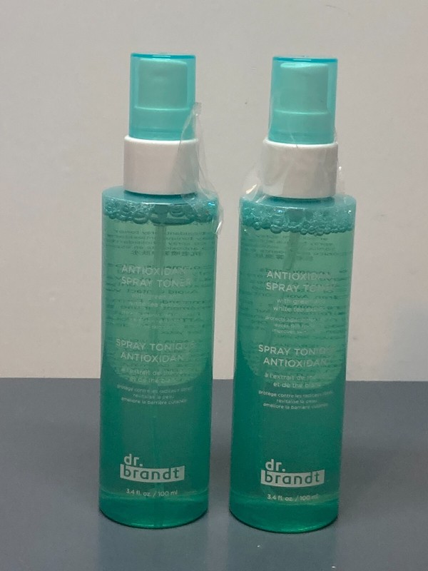2x Dr Brandt Toner Antioxidant Spray Toner Green & White Tea Extract 3.4 fl oz