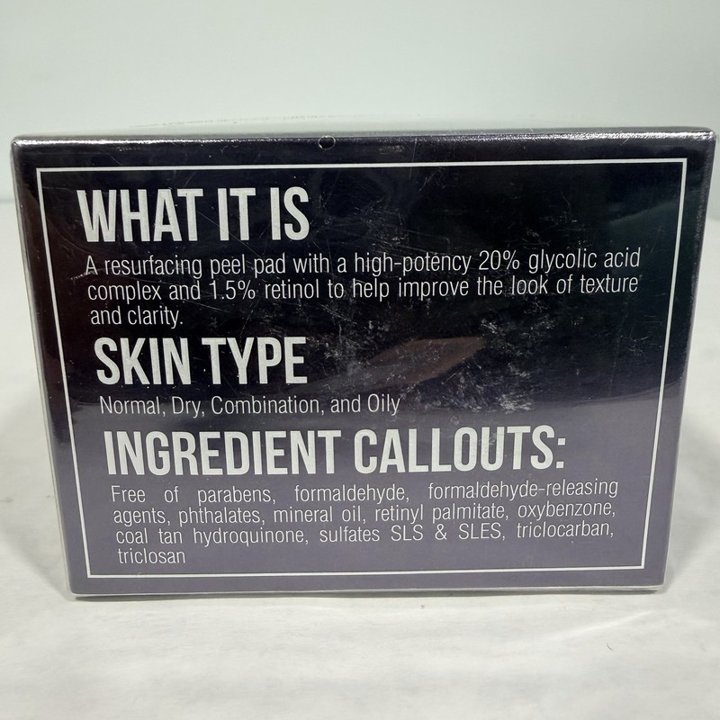 PharmItalia 20% Glycolic Acid Pads w/Retinol & Niacinamide – 60 Count, Exp 4/27 gallery