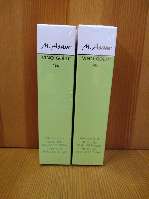 (2) M. Asam Vino Gold Intensive Lift Neck and Décolleté Cream 6.76 fl. Oz Total