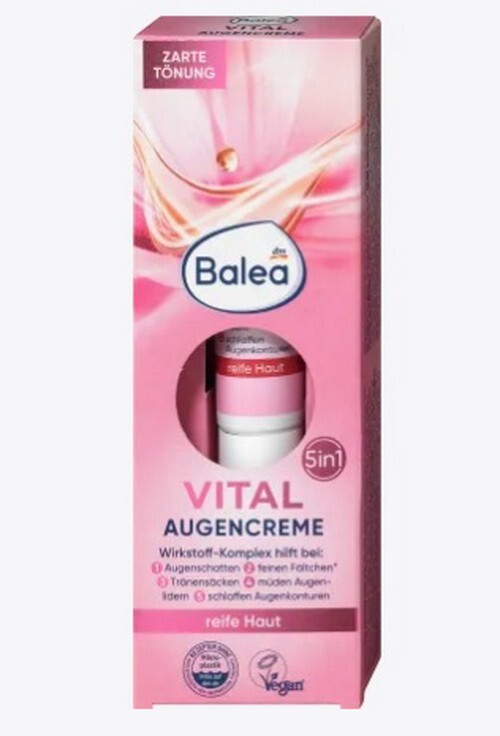 Balea VITAL Anti-Fatigue Eye Cream 5in1. Anti Wrinkle. Vegan. Caffeine. 15 ml