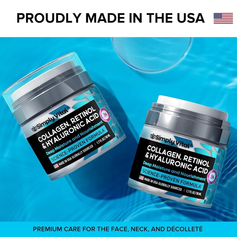 Collagen, Retinol & Hyaluronic Acid Cream - Anti-Aging Face Moisturizer for F... gallery
