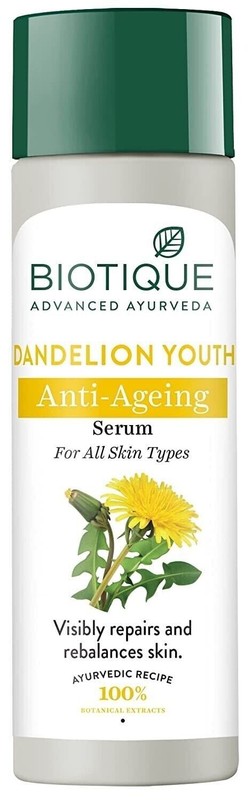 Biotique Dandelion Youth Anti-Ageing Face Serum, For All Skin Types/ 190ml