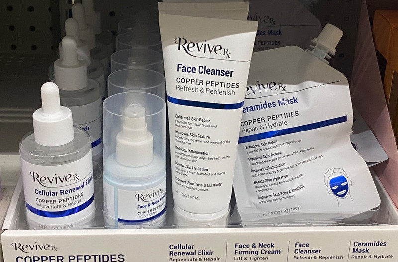 Revive Rx Skin Care Copper Peptides Set 4 pcs Cleanser Serum Mask Firming Cream