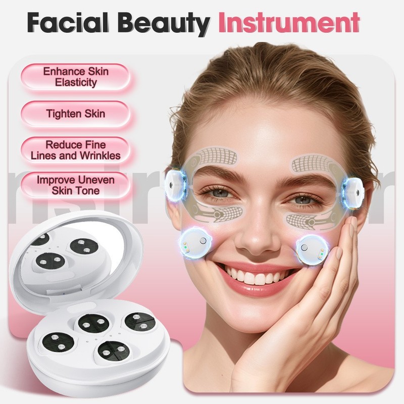 Led Red Light Eye Care Therapy Ems Massager With Gel Patch For Under Eye Wrinkle gallery