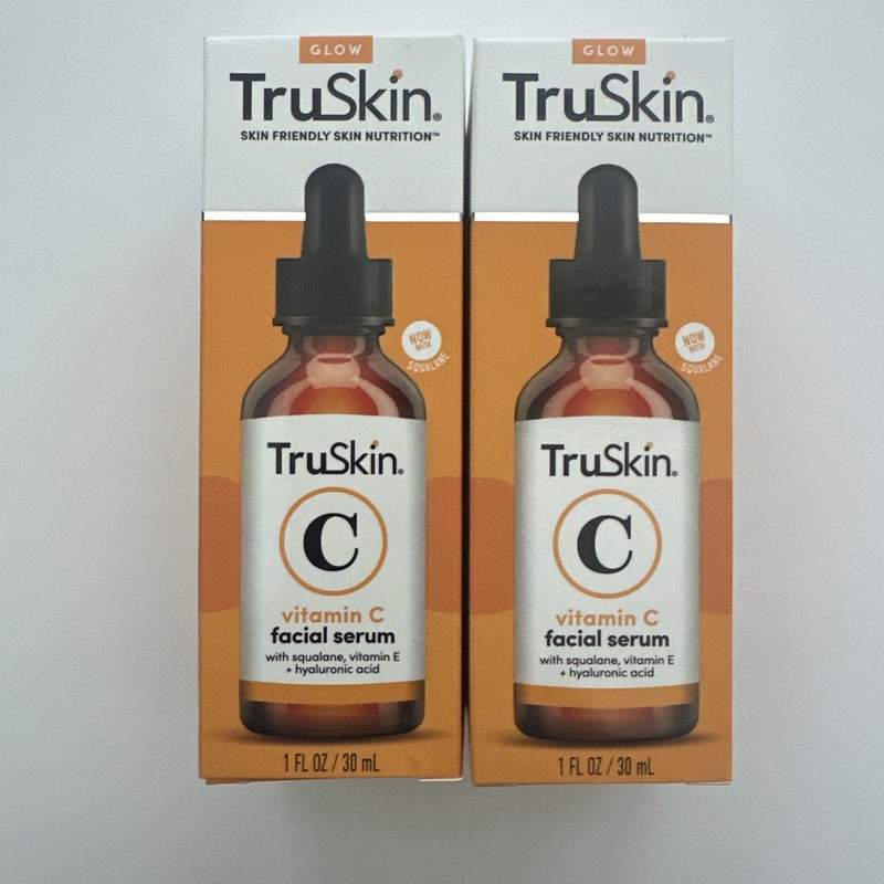Lot of 2 ~ TruSkin ~ Vitamin C Facial Serum ~ Brightens & Evens Tone ~ 1 oz