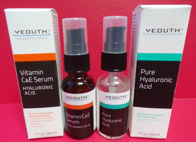 YEOUTH VITAMIN C & E SERUM + PURE HYALURONIC ACID NEW DAILY FACE SKIN 30ml 1oz