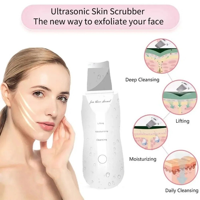 USB Rechargeable Skin Scrubber, Deep Clean, Blackhead Removal, Portable Beauty