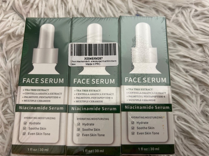 3 Pack Niacinamide Face Serum with Tea Tree & Centella Asiatica Anti Aging