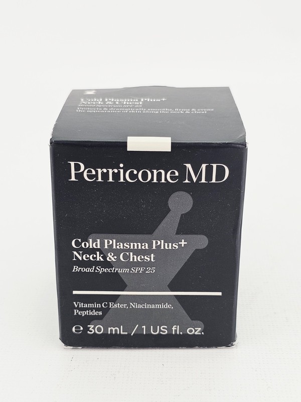 Perricone MD Cold Plasma Plus+ Neck Chest SPF 25 Peptides 1oz bb7/26