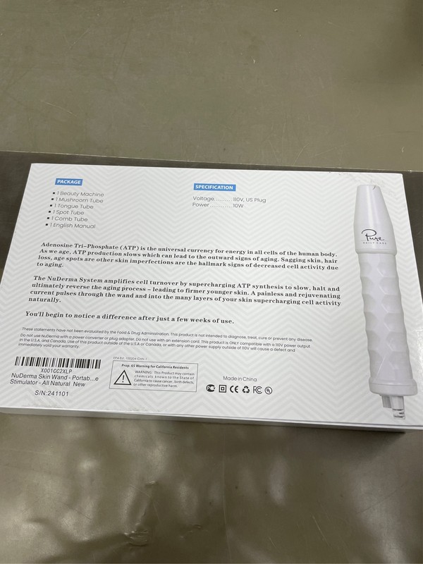 Pure Daily Care NuDerma Handheld Skin Therapy Wand Machine w/Neon – Anti-Aging - gallery