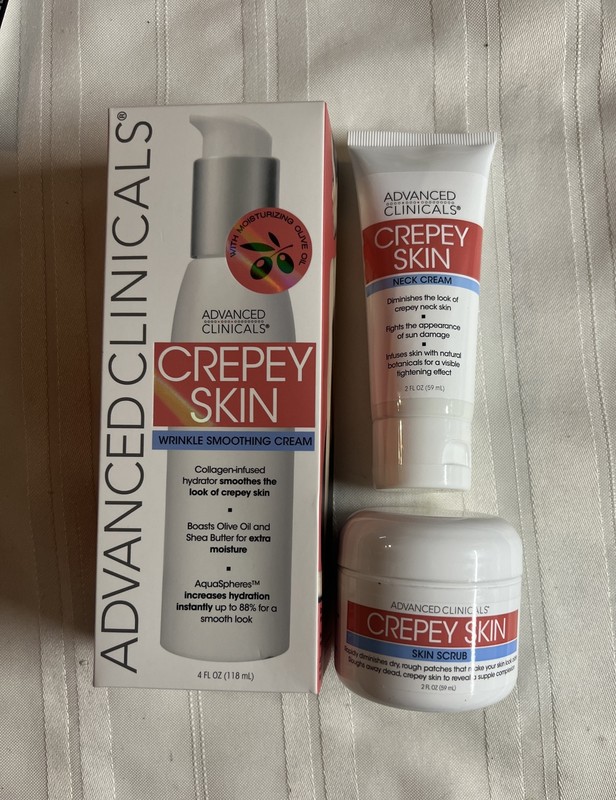 Advanced Clinicals Crepey Skin Wrinkle Smoothing Cream 4 Fl Oz New In Box