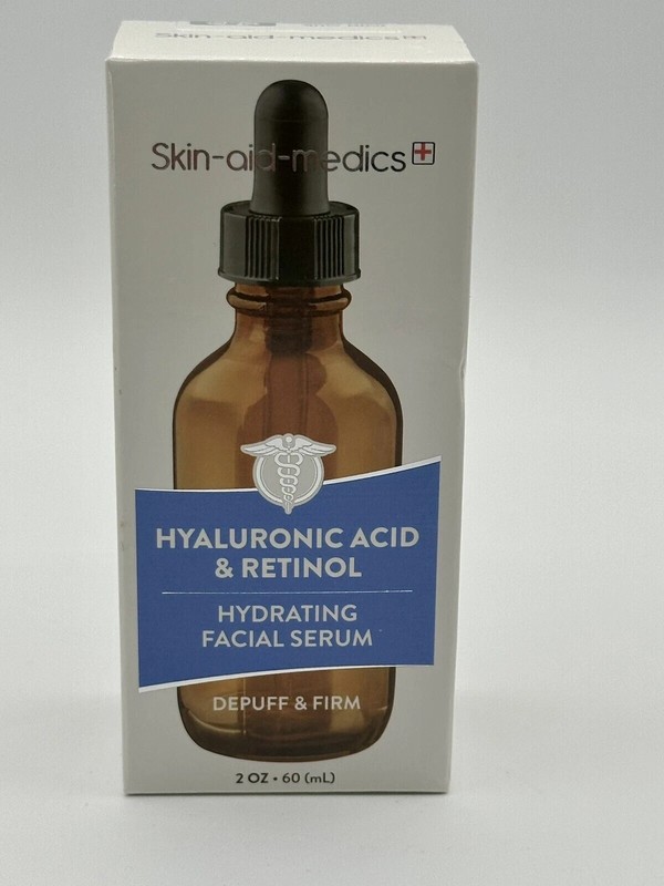 Skin-aid-medics Hyaluronic Acid & Retinol Hydrating Facial Serum 2 Oz