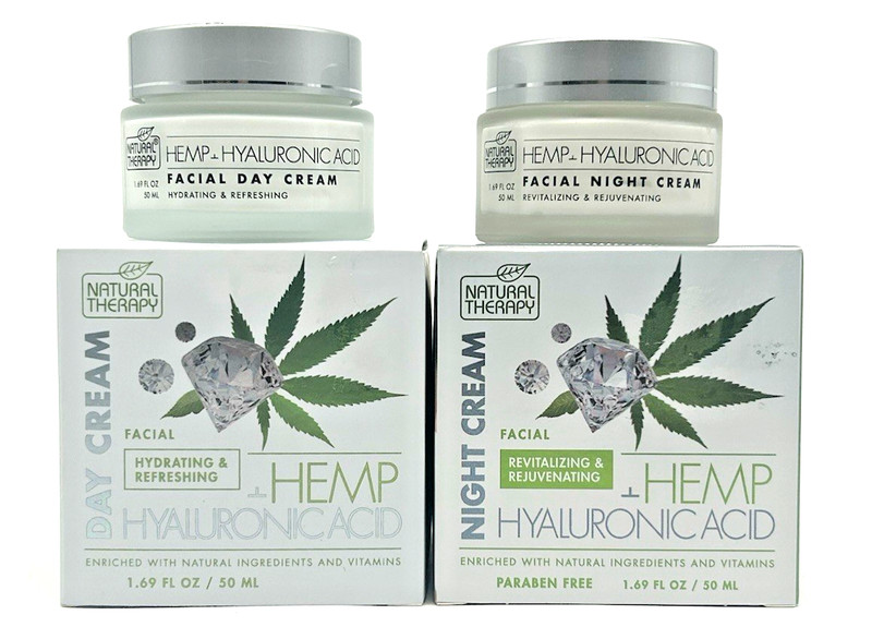 Natural Therapy Hemp +Hyaluronic Acid Anti-Aging Day & Night Cream (1.69 oz)