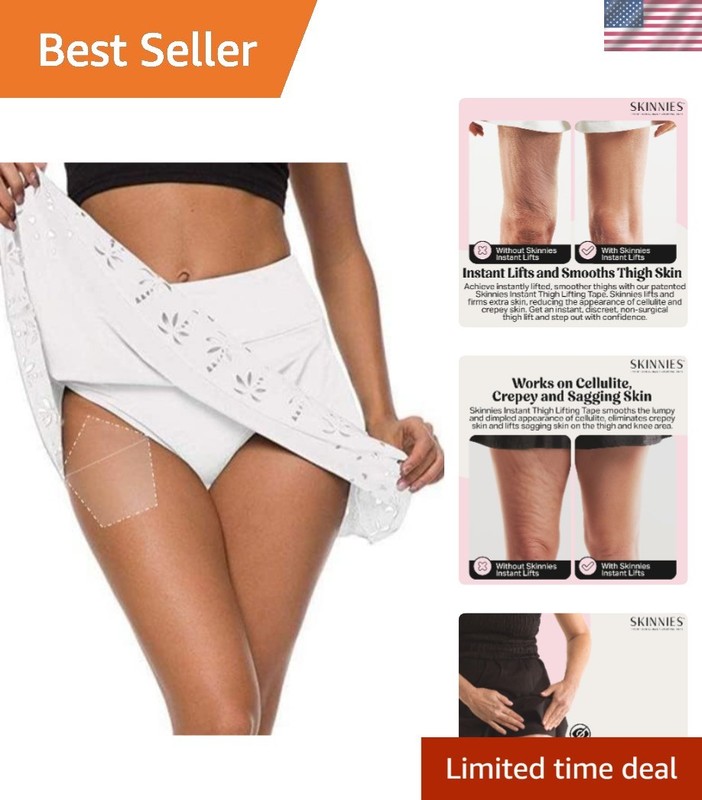 Skinnies Instant Thigh Lift Tape – 5 Pairs of Clear, Sweatproof Lifting Strips