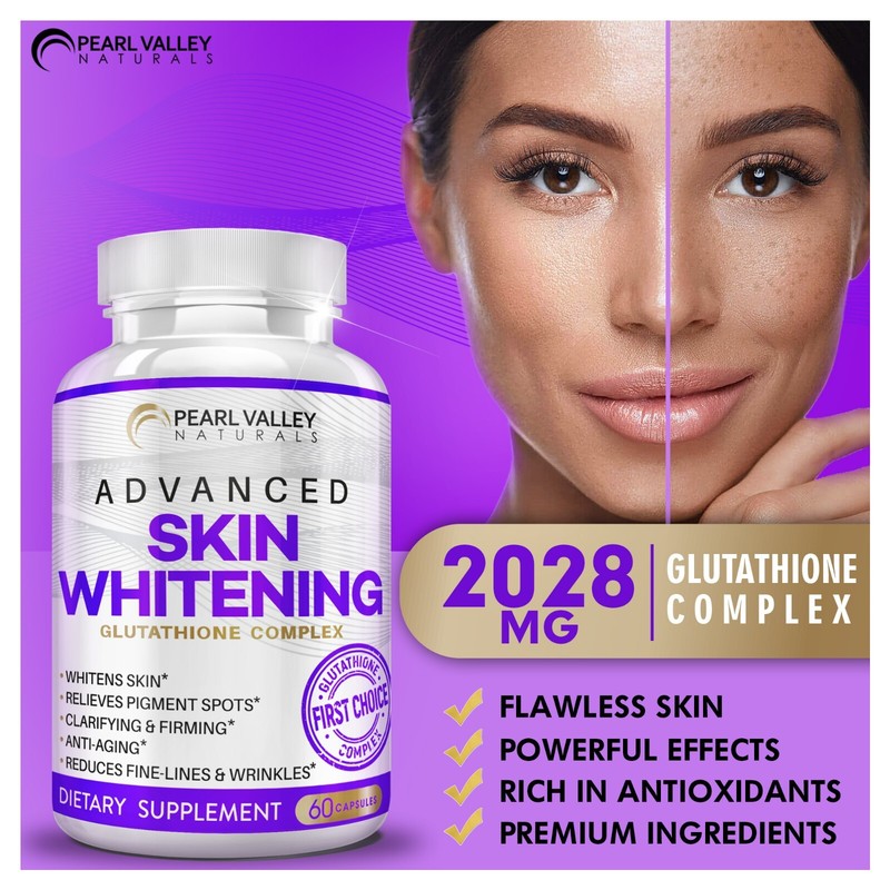 L Glutathione Collagen Skin Whitening Lightening Dark Spots Acne & Scar Removal gallery