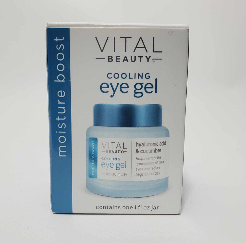 VITAL BEAUTY Cooling Eye Gel Hyaluronic Acid & Cucumber w/ Moisture Boost -NEW