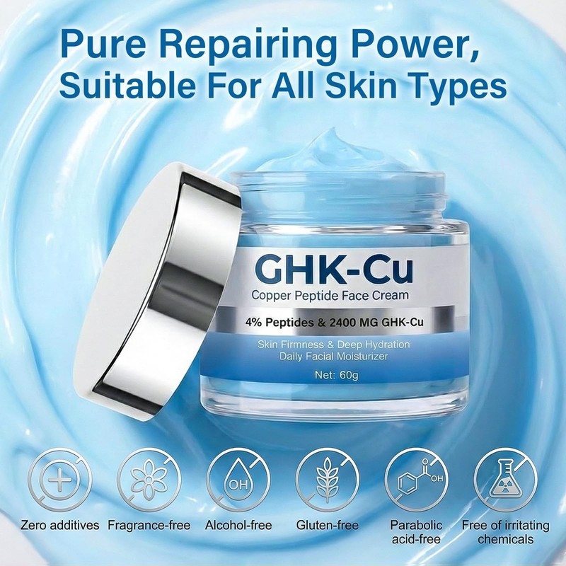 GHKCu Copper Peptide Cream, 2400mg Potency GHK Cu Formula, 4% Bioactive Pepti... gallery