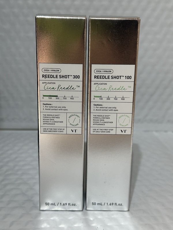 VT Reedle Shot 300 And 100 Cica x Hyalon Original Moisturizing 50ml 1.69Oz -2 Pc