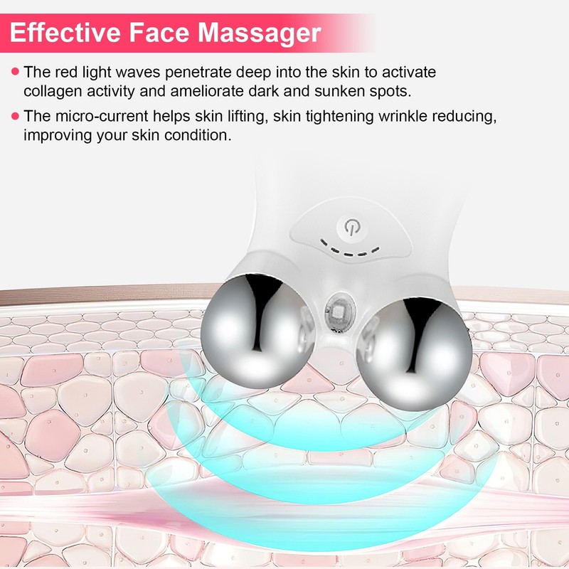 1Pc Micro-current Face Massager Rechargeable Face Neck Roller Intelligent Facial gallery