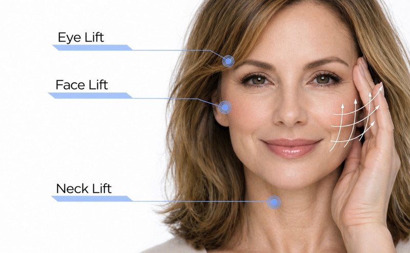 Instant Face, Neck and Eye Lift (Dark Hair) Facelift Tapes & Bands Secret Lift gallery