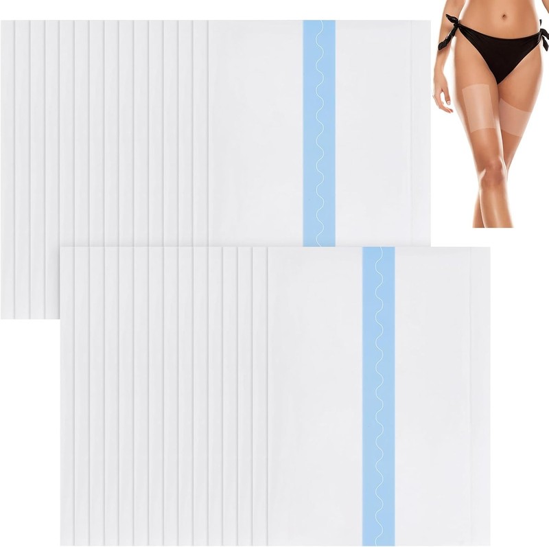 50 Pcs Thigh Lift Tape Invisible Waterproof Adhesive Lift & Glow Patches Legs 4