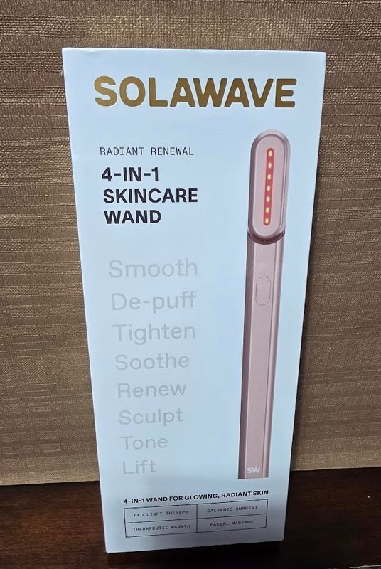 SOLOWAVE Radiant Renewal 4-In-1 Skincare Wand-Rose Gold-For Glowing Skin – NEW
